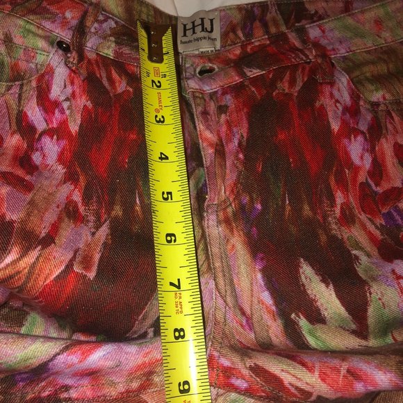 HAUTE HIPPIE Washed Pink Floral Jeans Skinny Leg - Picture 6 of 8